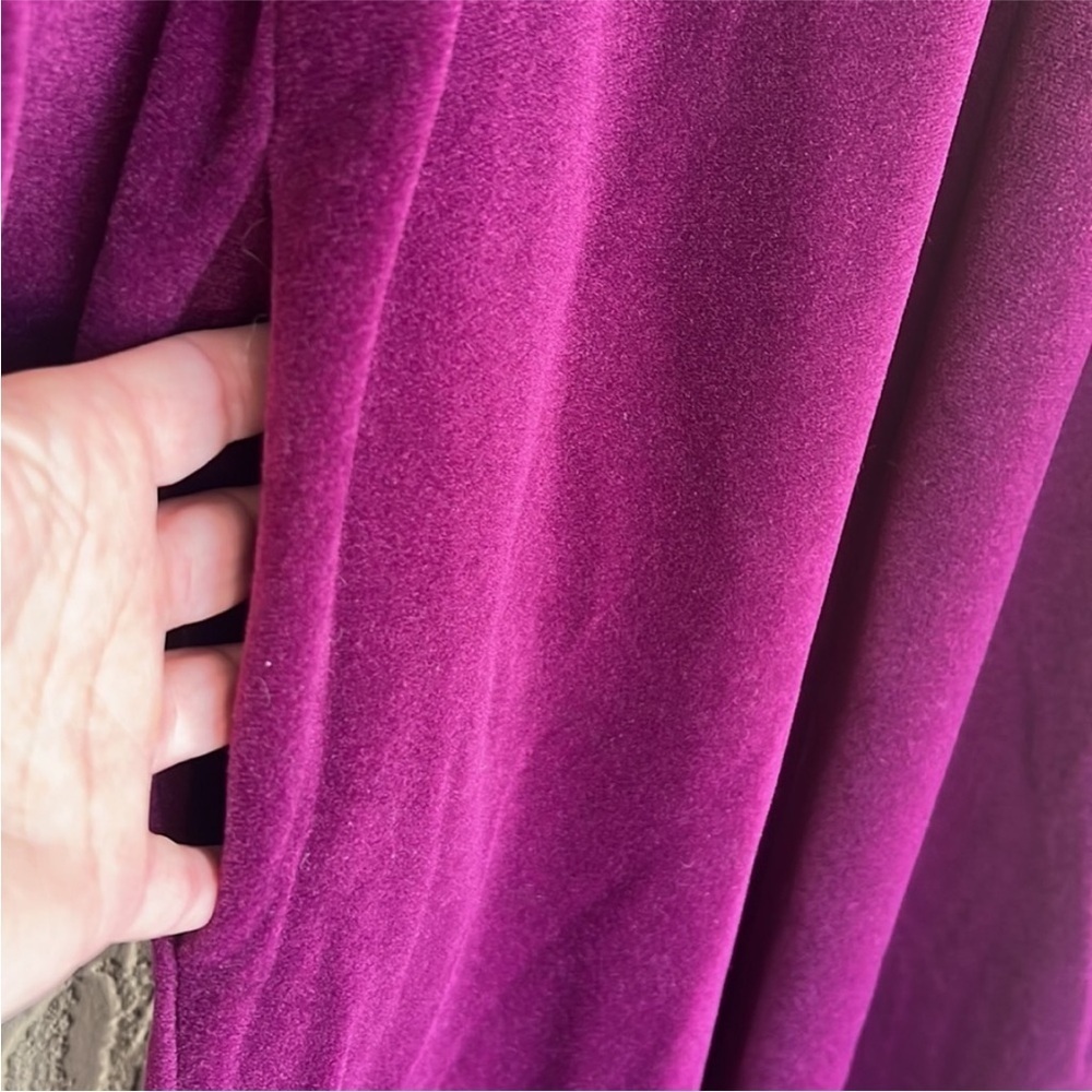 Vanity Fair Vintage Velour Housecoat Robe Plum Small USA - Picture 5 of 9